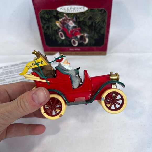 Jazzy Jalopy Hallmark Keepsake Ornament 1999 Christmas Tree Ornament Santa - Picture 6 of 12